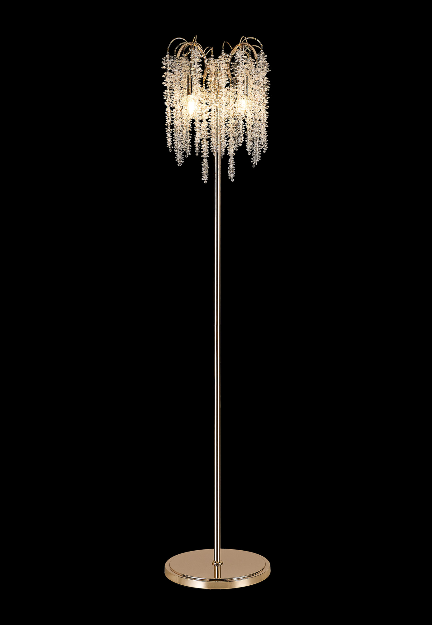 IL32901  Wisteria 165cm Floor Lamp 4 Light French Gold